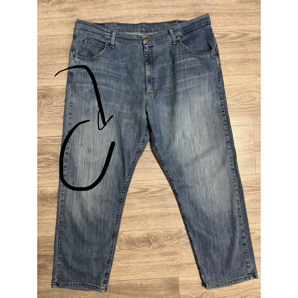 Wrangler‎ Premium Quality Comfort Western Mens Straight Leg Jeans Blue 40x27